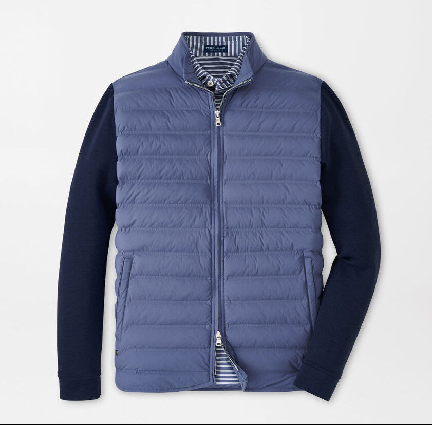 Peter Millar Men's Tailored Fit Winsome Hybrid Cardigan - NEBULA BLUE