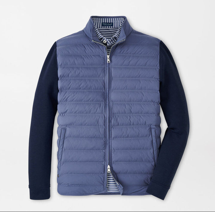 Peter Millar Men's Tailored Fit Winsome Hybrid Cardigan - NEBULA BLUE