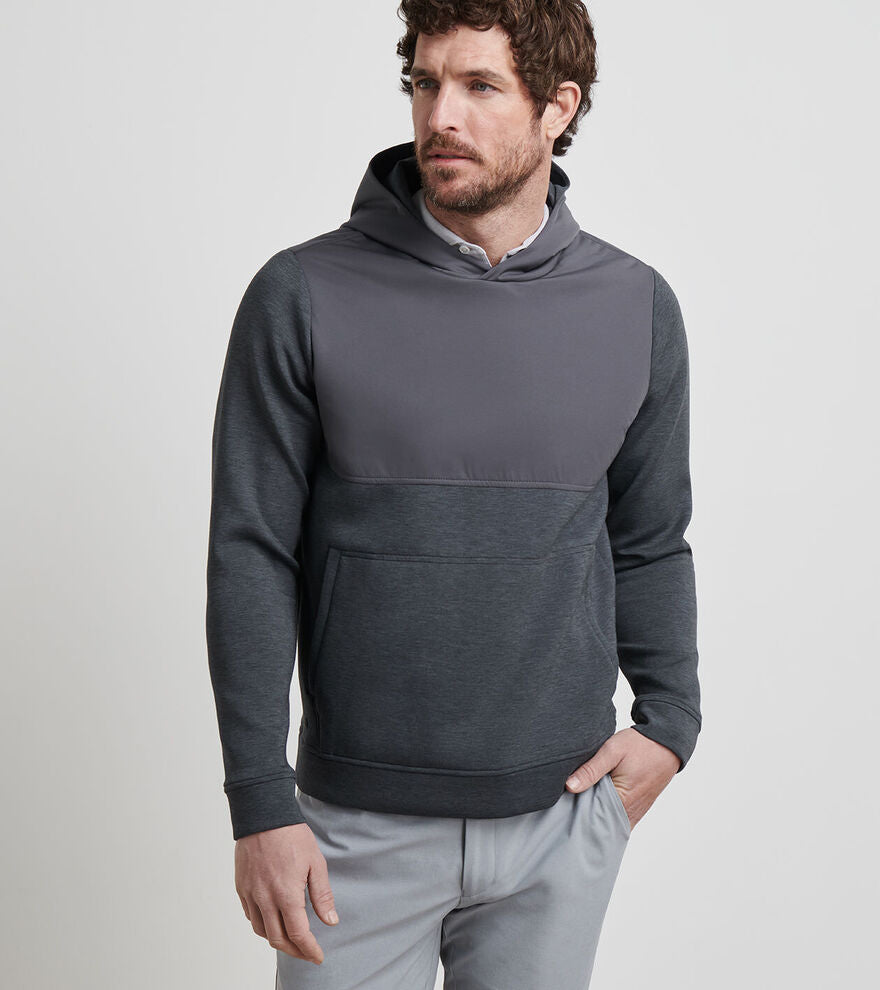 Peter Millar Men's Tailored Fit Winsome Hybrid Hoodie - IRIDIUM