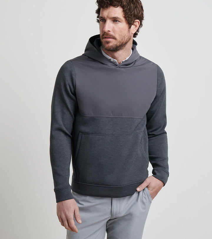 Peter Millar Men's Tailored Fit Winsome Hybrid Hoodie - IRIDIUM