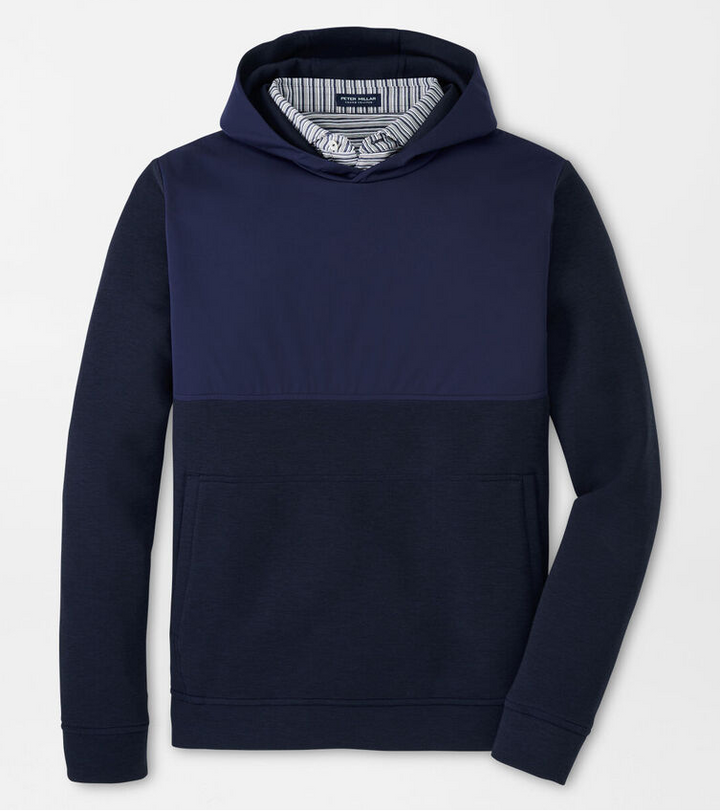 Peter Millar Men's Tailored Fit Winsome Hybrid Hoodie - NAVY