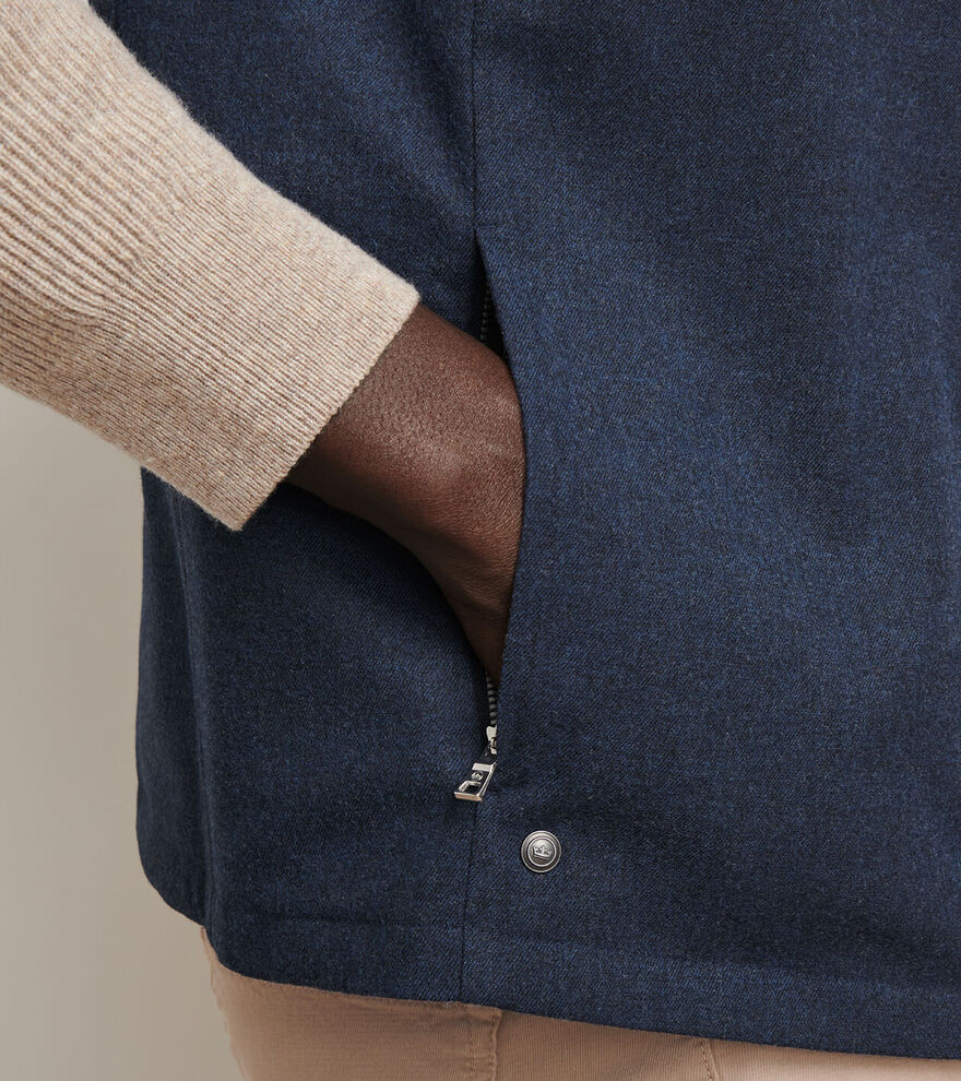 Peter Millar Men's Tailored Fit Cambridge Wool Vest - NAVY