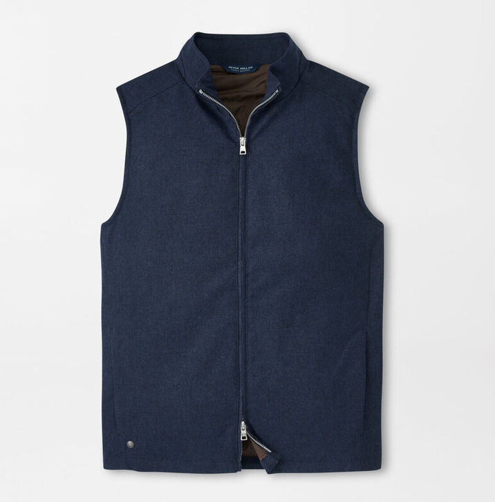 Peter Millar Men's Tailored Fit Cambridge Wool Vest - NAVY