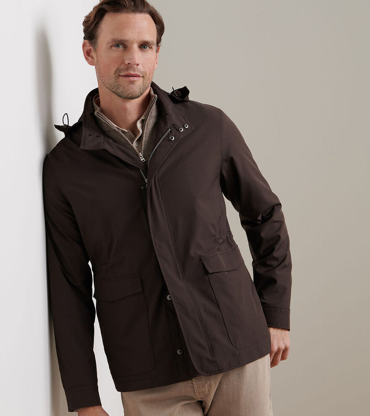 Peter Millar Men's Tailored Fit Discovery Field Jacket - ANTIQUE WALNUT