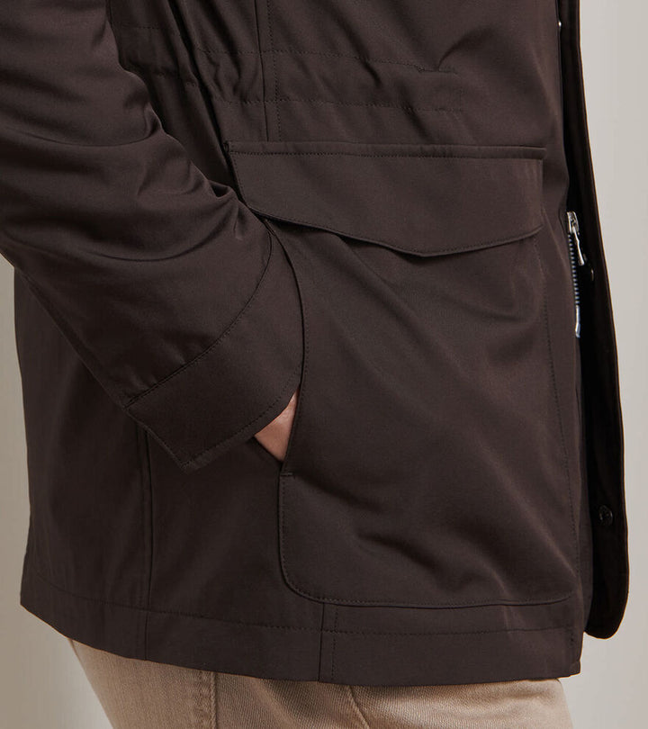 Peter Millar Men's Tailored Fit Discovery Field Jacket - ANTIQUE WALNUT