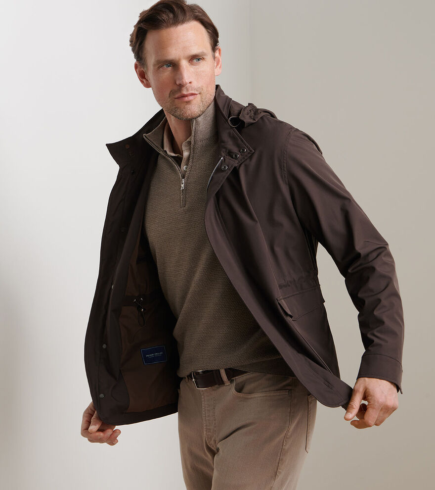 Peter Millar Men's Tailored Fit Discovery Field Jacket - ANTIQUE WALNUT