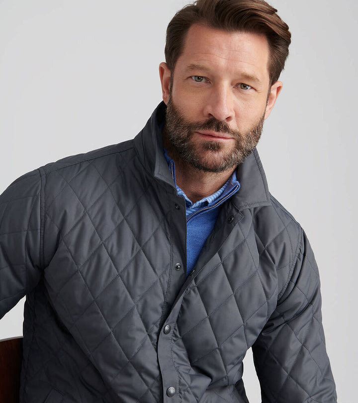 Peter Millar Men's Brighton Shirt Jacket - IRON