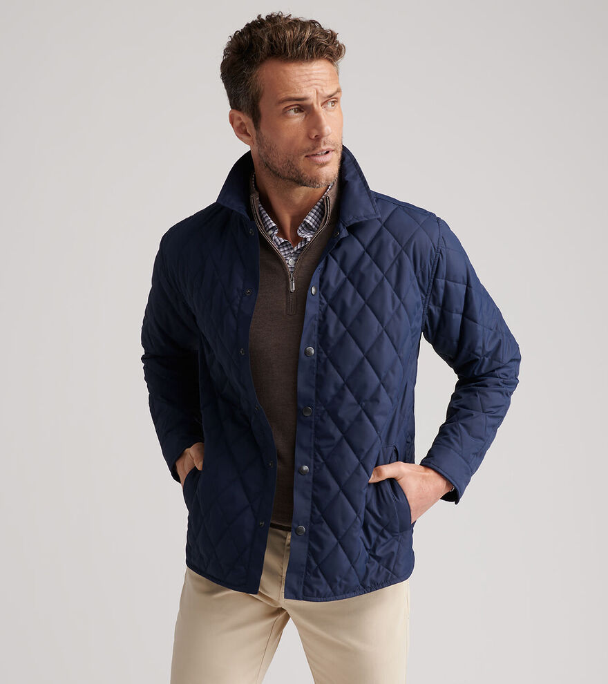 Peter Millar Men's Brighton Shirt Jacket - NAVY