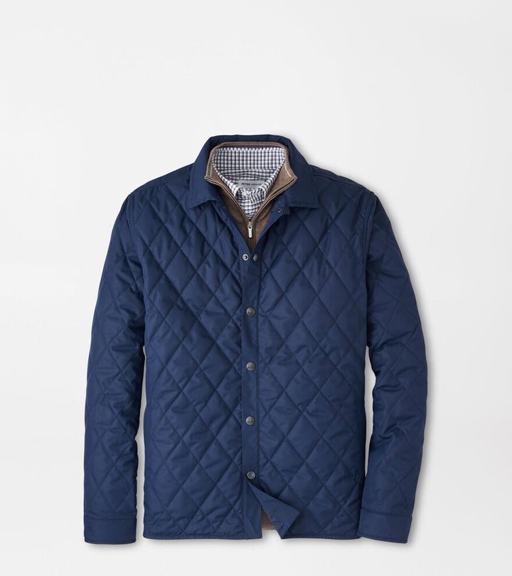 Peter Millar Men's Brighton Shirt Jacket - NAVY