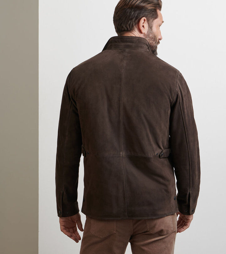 Peter Millar Men's Classic Fit Norwalk Nubuck Field Jacket - ESPRESSO