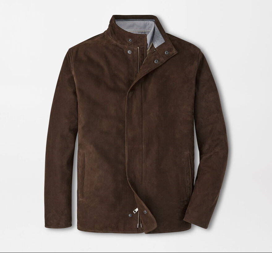 Peter Millar Men's Classic Fit Norwalk Nubuck Field Jacket - ESPRESSO