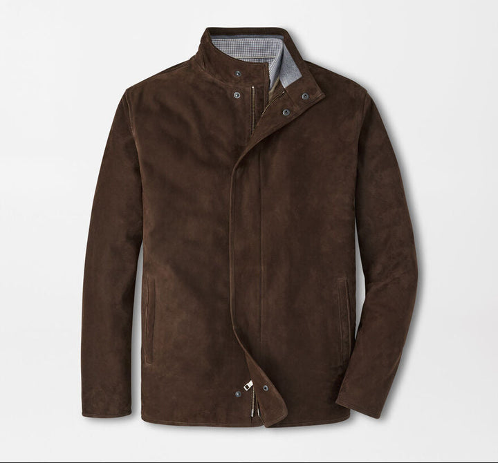 Peter Millar Men's Classic Fit Norwalk Nubuck Field Jacket - ESPRESSO