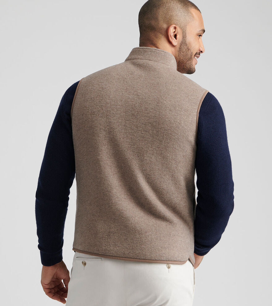 Peter Millar Men's Classic Fit Crown Flex Merino Vest - GRAIN