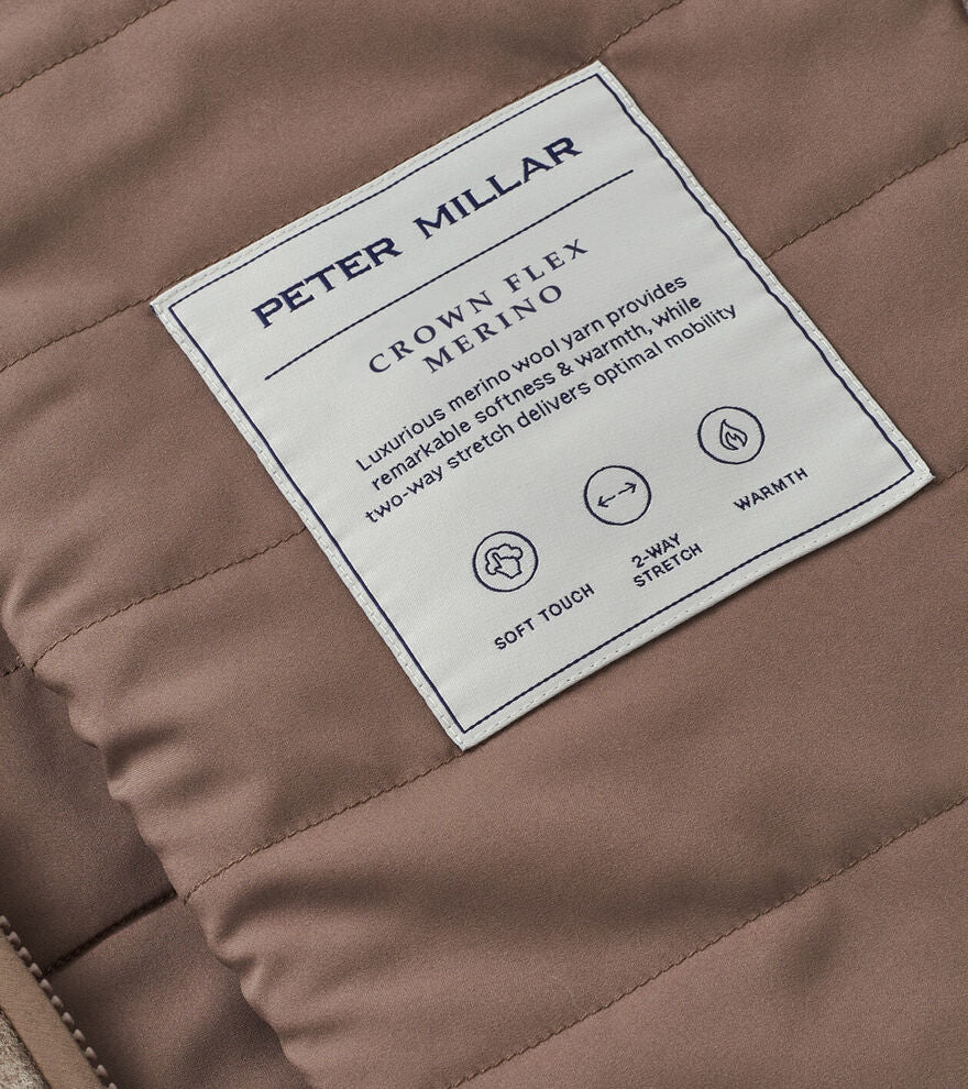 Peter Millar Men's Classic Fit Crown Flex Merino Vest - GRAIN