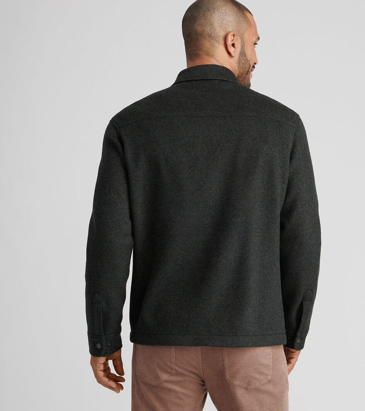 Peter Millar Men's Crown Flex Merino Shirt Jacket - DARK OLIVE