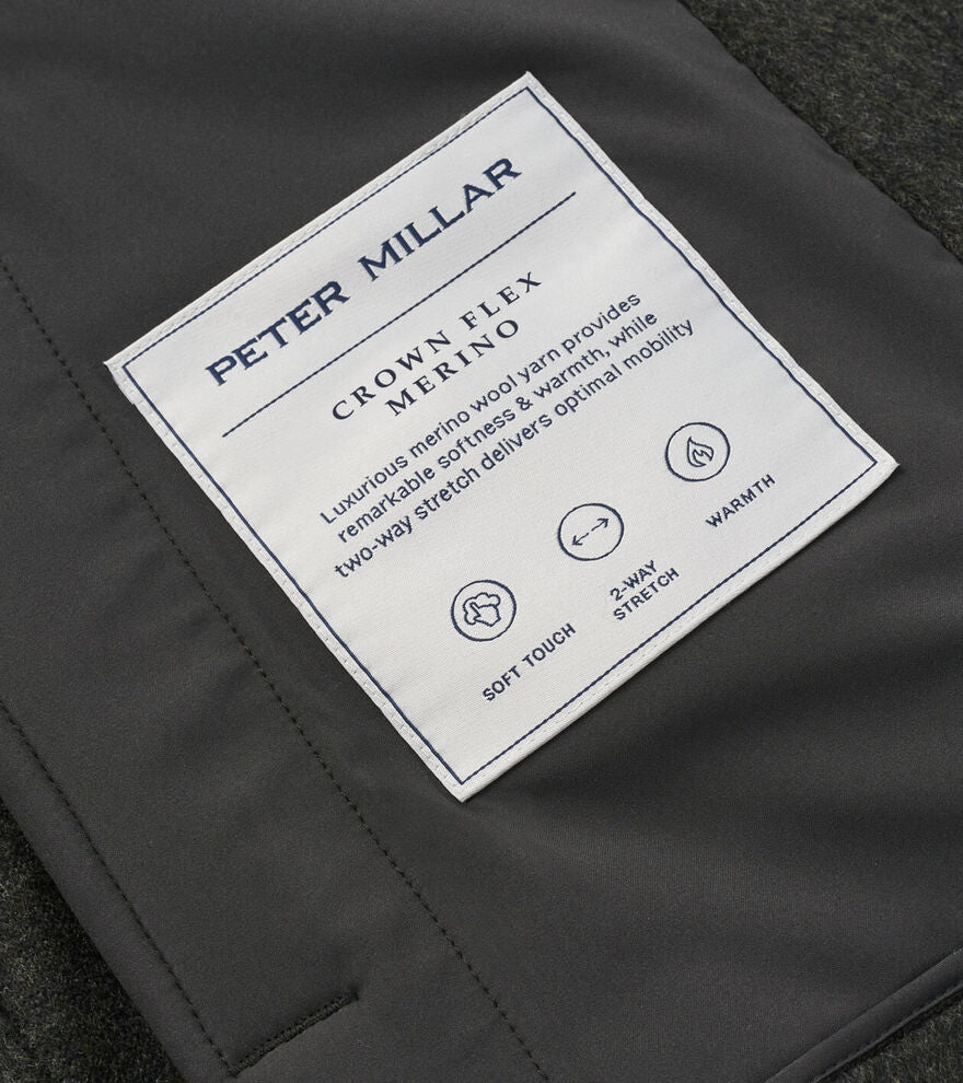 Peter Millar Men's Crown Flex Merino Shirt Jacket - DARK OLIVE