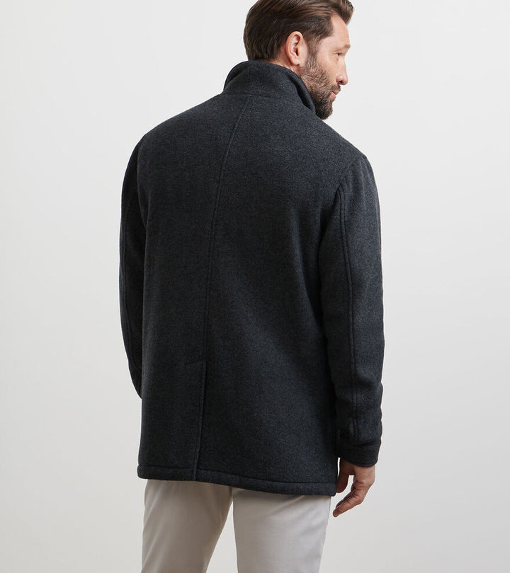 Peter Millar Men's Crown Flex Merino City Coat - IRON