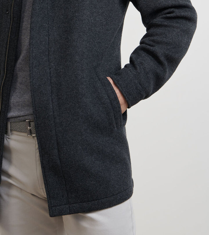 Peter Millar Men's Crown Flex Merino City Coat - IRON