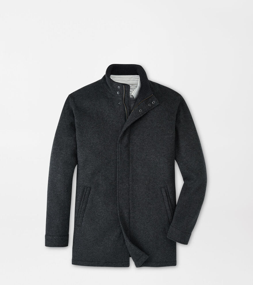 Peter Millar Men's Crown Flex Merino City Coat - IRON