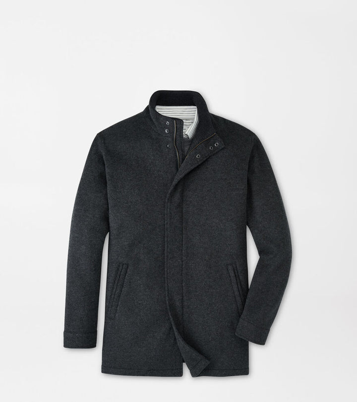 Peter Millar Men's Crown Flex Merino City Coat - IRON