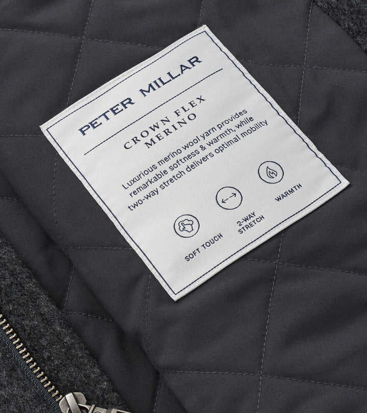 Peter Millar Men's Crown Flex Merino City Coat - IRON