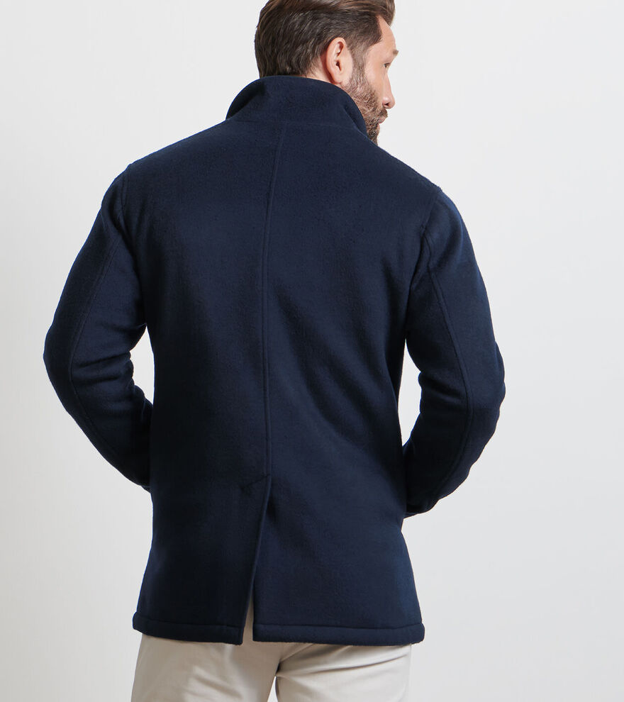 Peter Millar Men's Crown Flex Merino City Coat - NAVY