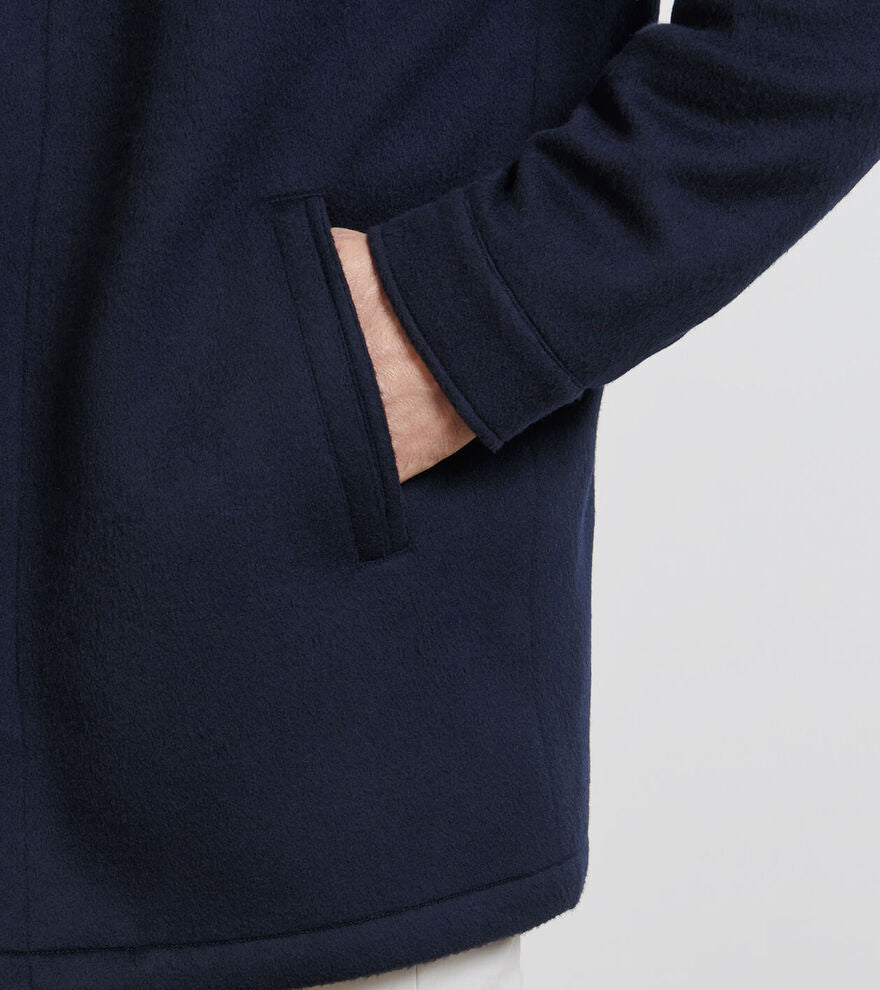 Peter Millar Men's Crown Flex Merino City Coat - NAVY