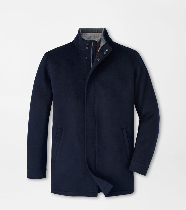 Peter Millar Men's Crown Flex Merino City Coat - NAVY
