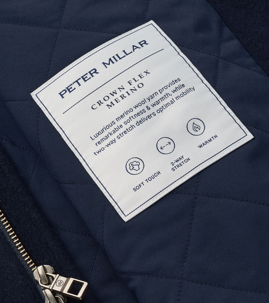 Peter Millar Men's Crown Flex Merino City Coat - NAVY