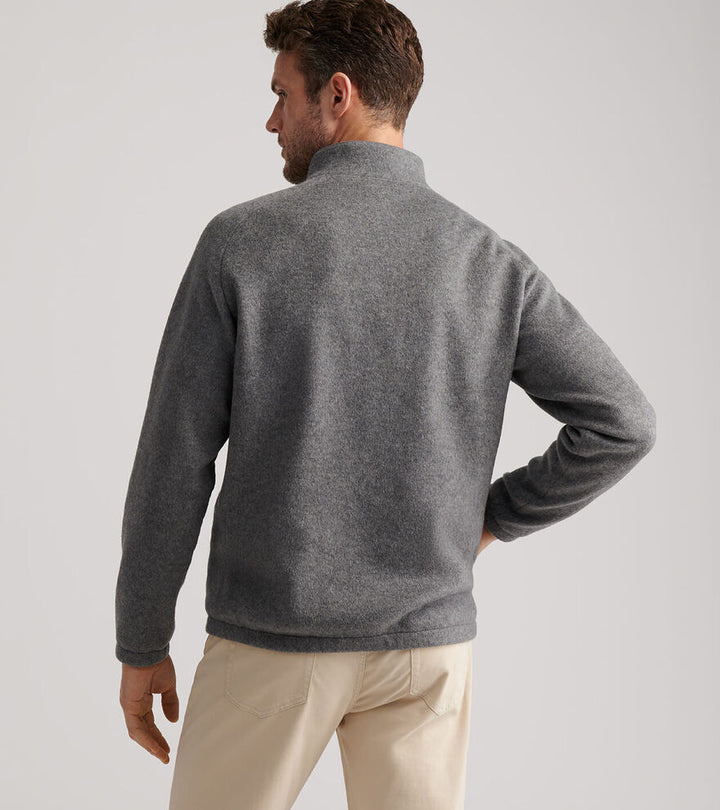 Peter Millar Men's Classic Fit Crown Flex Merino Quarter Zip - OSLO GREY