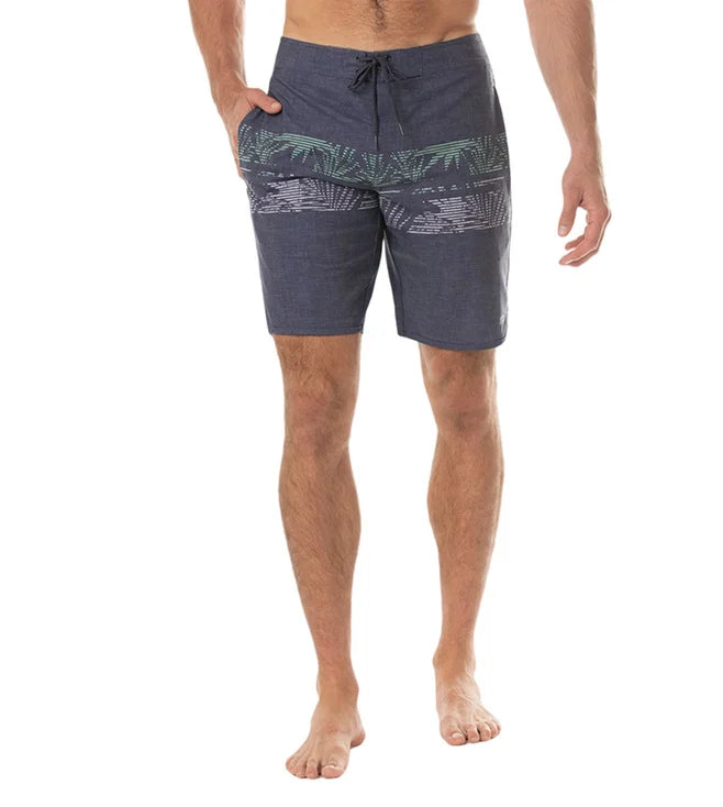 TRAVIS MATHEW MENS PARKED THE SHARK BOARDSHORT - HEATHER INSIGNIA