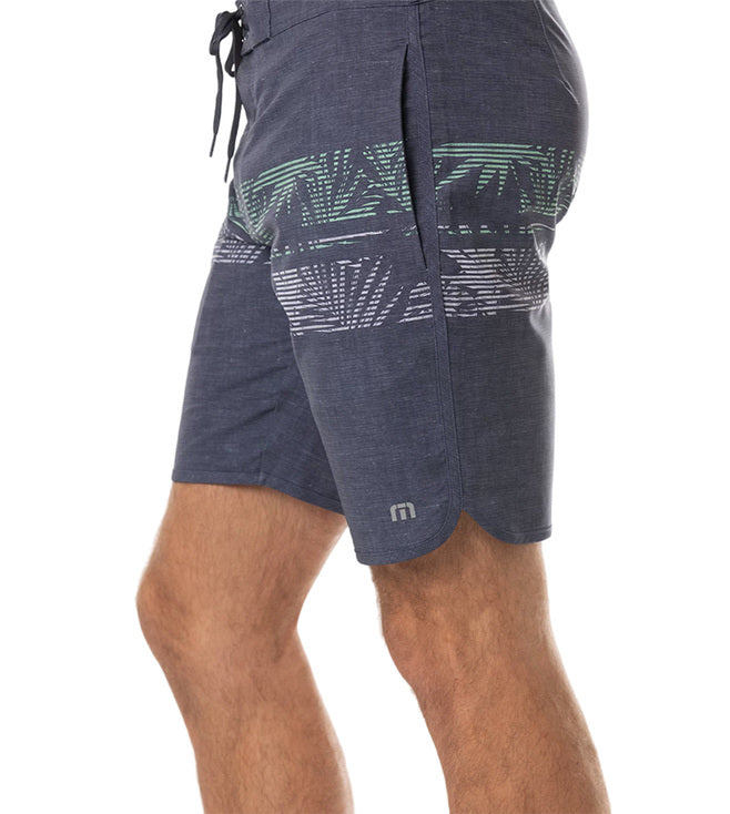 TRAVIS MATHEW MENS PARKED THE SHARK BOARDSHORT - HEATHER INSIGNIA