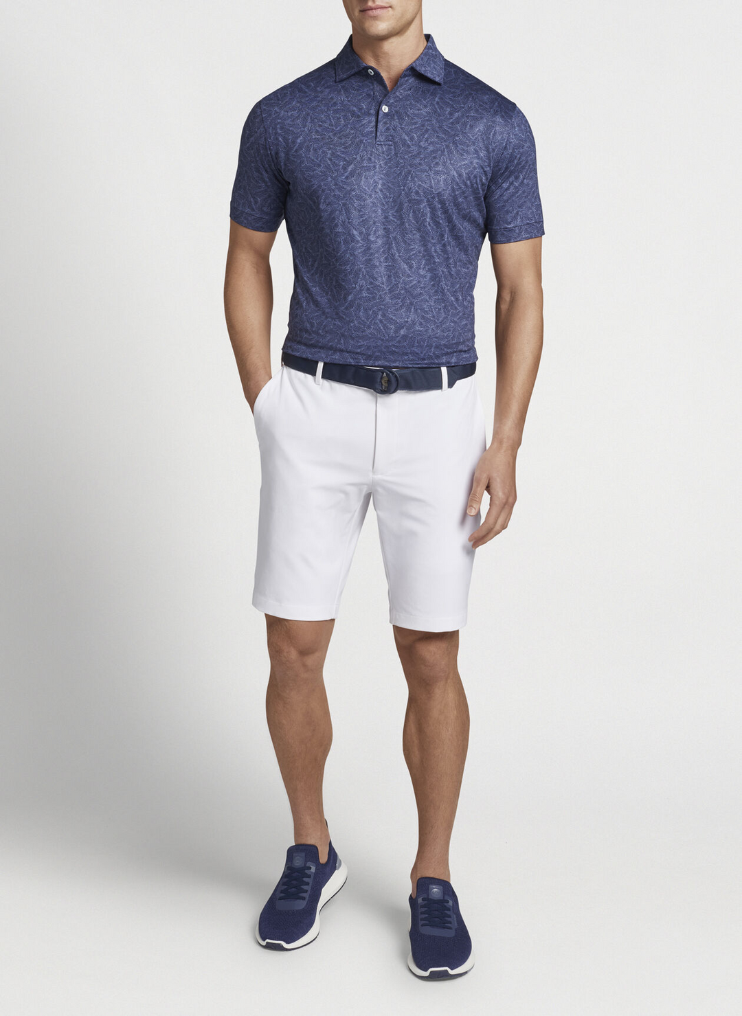 Peter Millar Mens Tailored Fit Midnight Performance Polo - NAVY