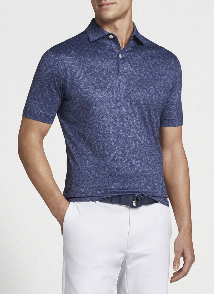 Peter Millar Mens Tailored Fit Midnight Performance Polo - NAVY