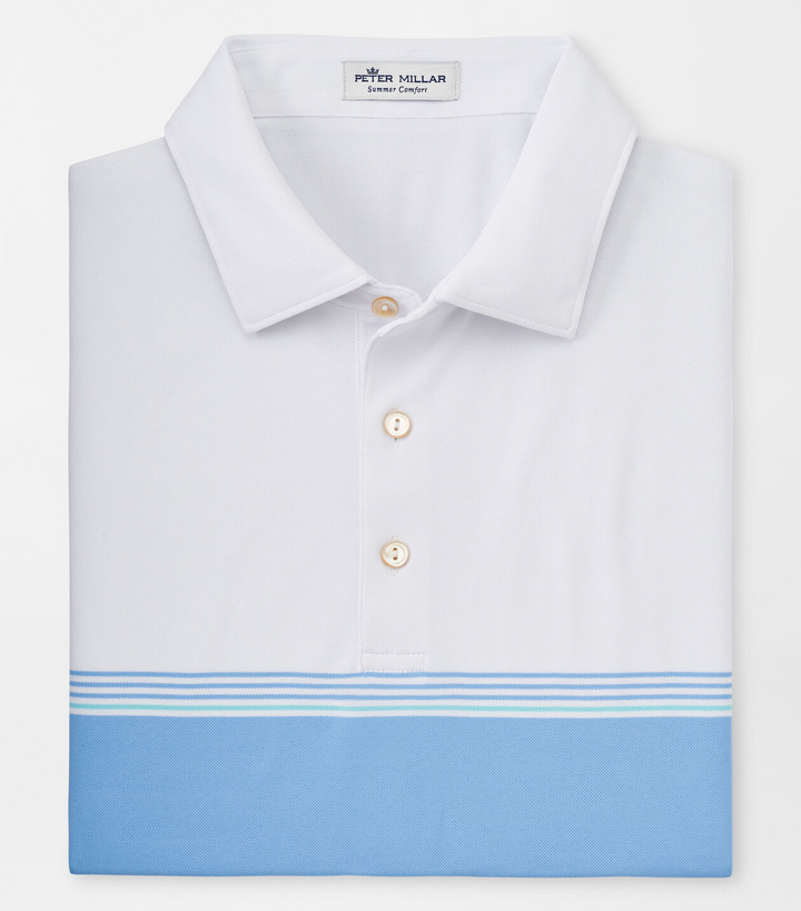 Peter Millar Men's Chalet Stipe Performance Polo - WHITE