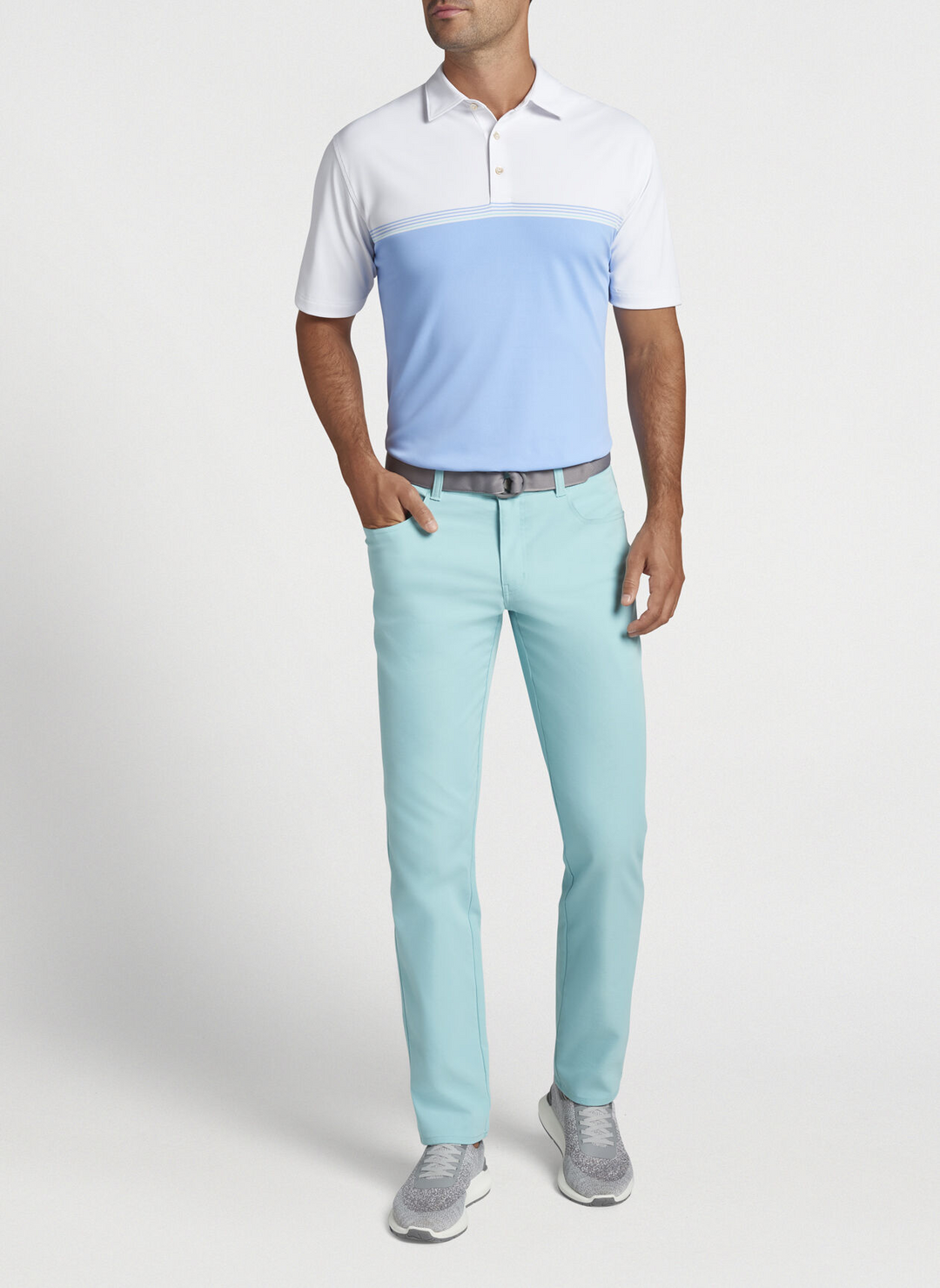 Peter Millar Men's Chalet Stipe Performance Polo - WHITE