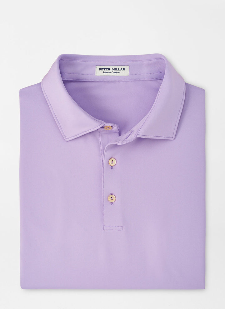 Peter Millar Mens Solid Performance Jersey Polo - MOONFLOWER - Golf Anything Canada