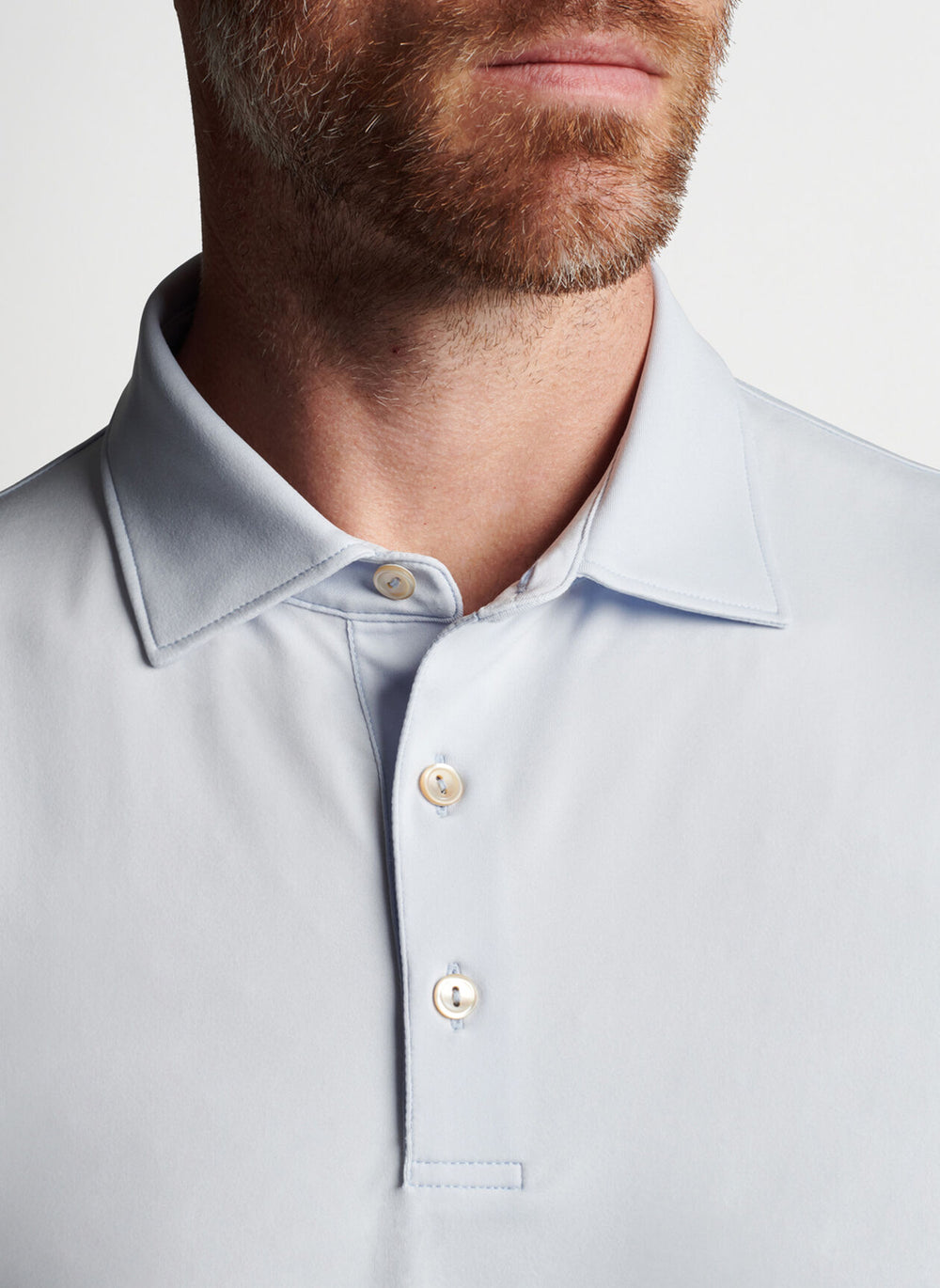 Peter Millar Mens Solid Performance Jersey Polo - SHAVED ICE - Golf Anything Canada