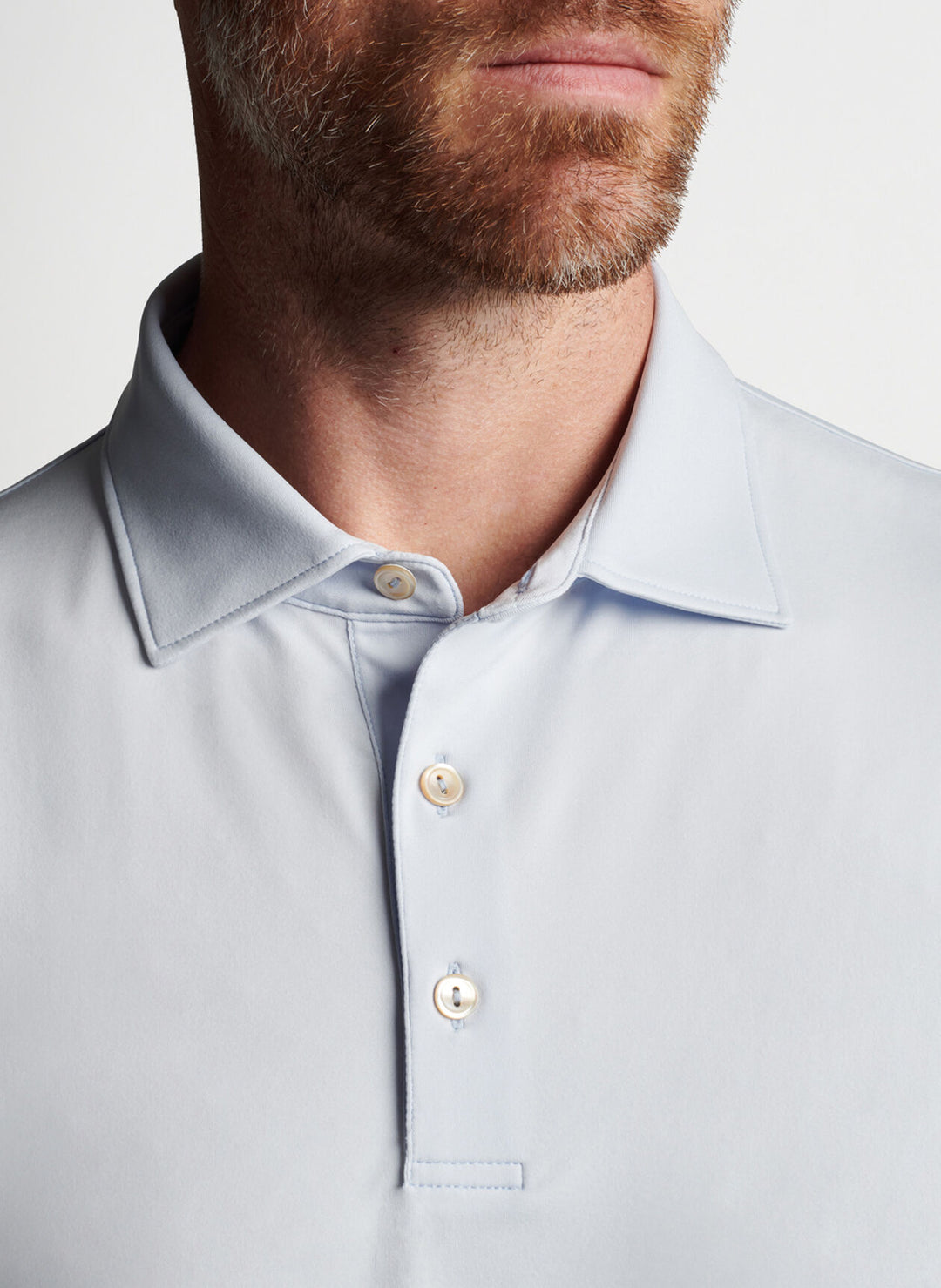 Peter Millar Mens Solid Performance Jersey Polo - SHAVED ICE - Golf Anything Canada
