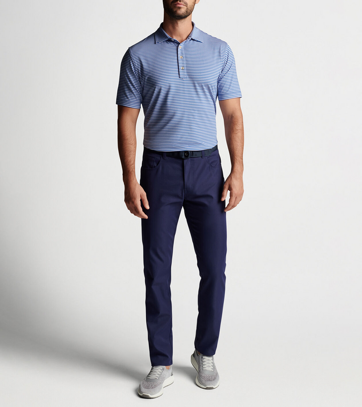 Peter Millar Mens Bishop Performance Jersey Polo - STARBOARD BLUE