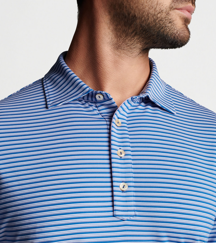 Peter Millar Mens Bishop Performance Jersey Polo - STARBOARD BLUE