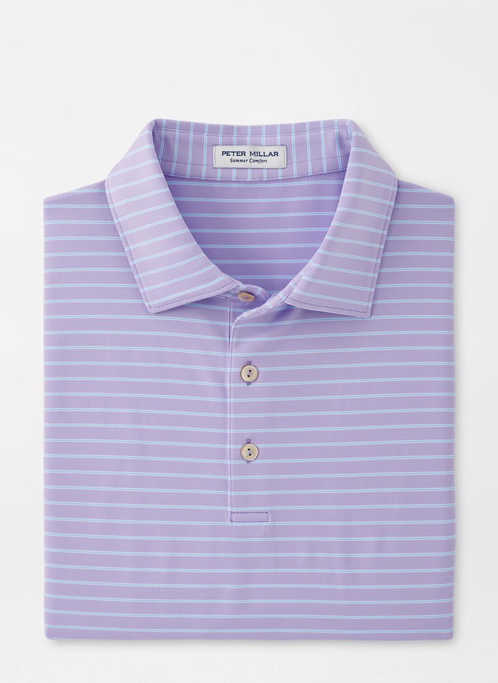 Peter Millar Mens Drum Performance Jersey Polo - MOONFLOWER - Golf Anything Canada