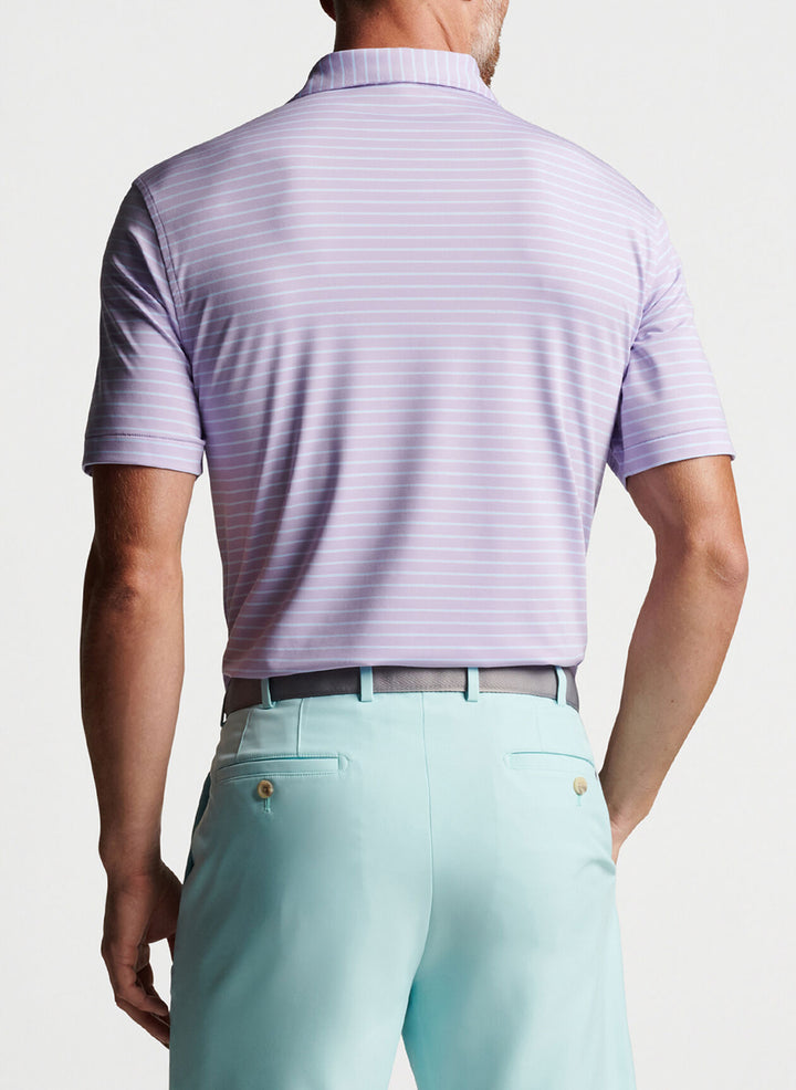 Peter Millar Mens Drum Performance Jersey Polo - MOONFLOWER - Golf Anything Canada