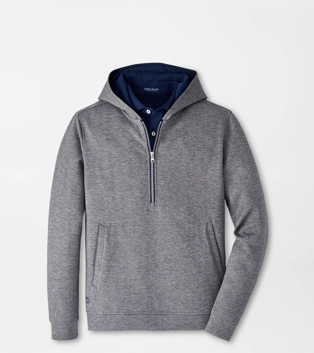 Peter Millar Mens WINSOME HALF ZIP HOODIE IRON