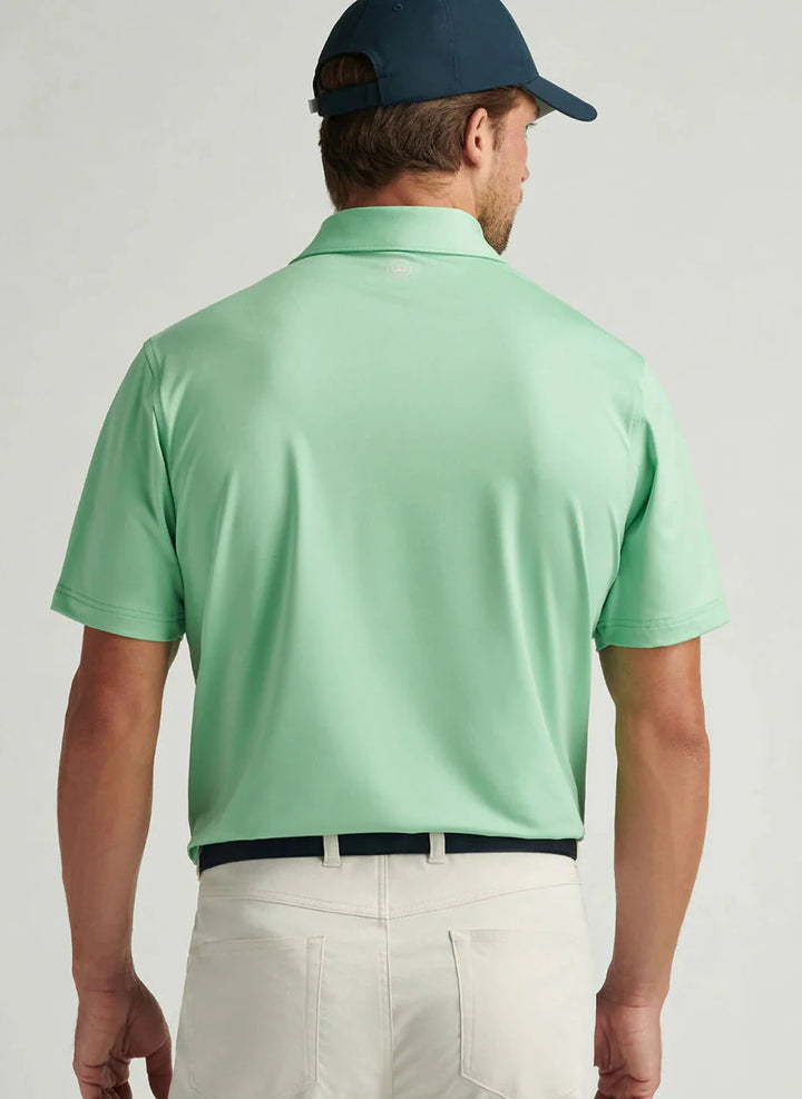 Peter Millar Mens Classic Fit Solid Performance Jersey Polo - Pear Tart