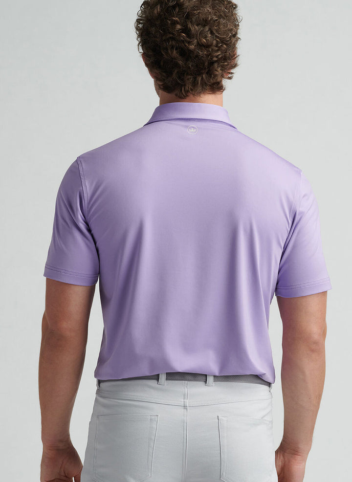 Peter Millar Mens Classic Fit Solid Performance Jersey Polo - Ultra Violet