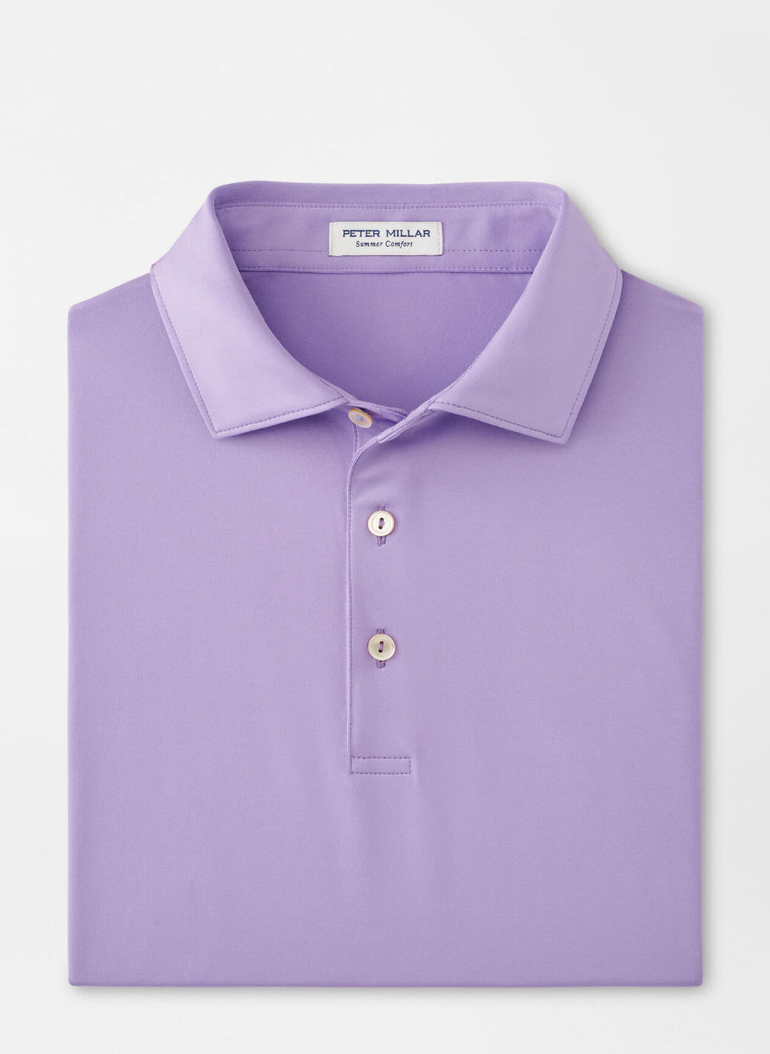 Peter Millar Mens Classic Fit Solid Performance Jersey Polo - Ultra Violet