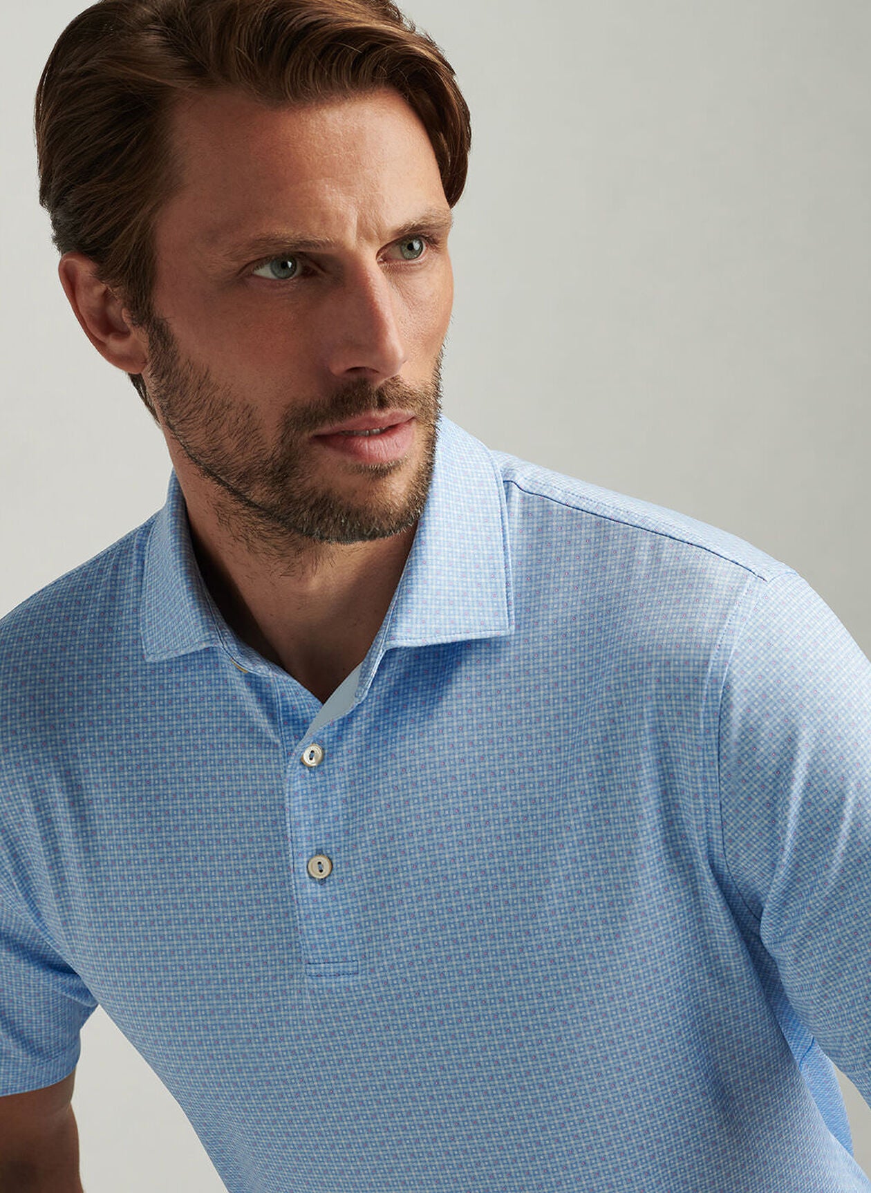 Peter Millar Mens Classic Fit Vega Performance Jersey Polo - Cottage B
