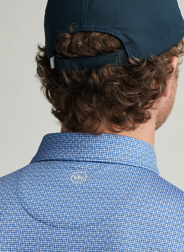 Peter Millar Mens Classic Fit Vega Performance Jersey Polo - Sailor Blue