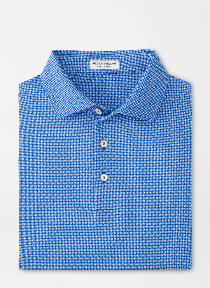 Peter Millar Mens Classic Fit Vega Performance Jersey Polo - Sailor Blue